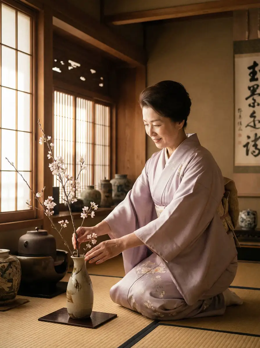 一位优雅的 cos视频 | 真实可靠cos视频自媒体 - cos视频永久地址实时更新 在和室中插花